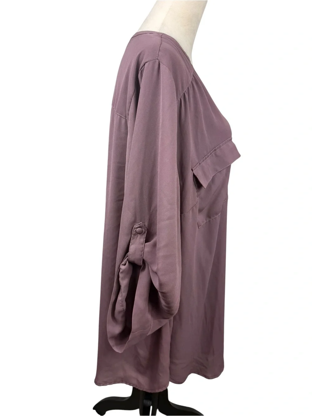 torrid Harper Mauve V-Neck Tunic with Pockets size 3-3X/22-24